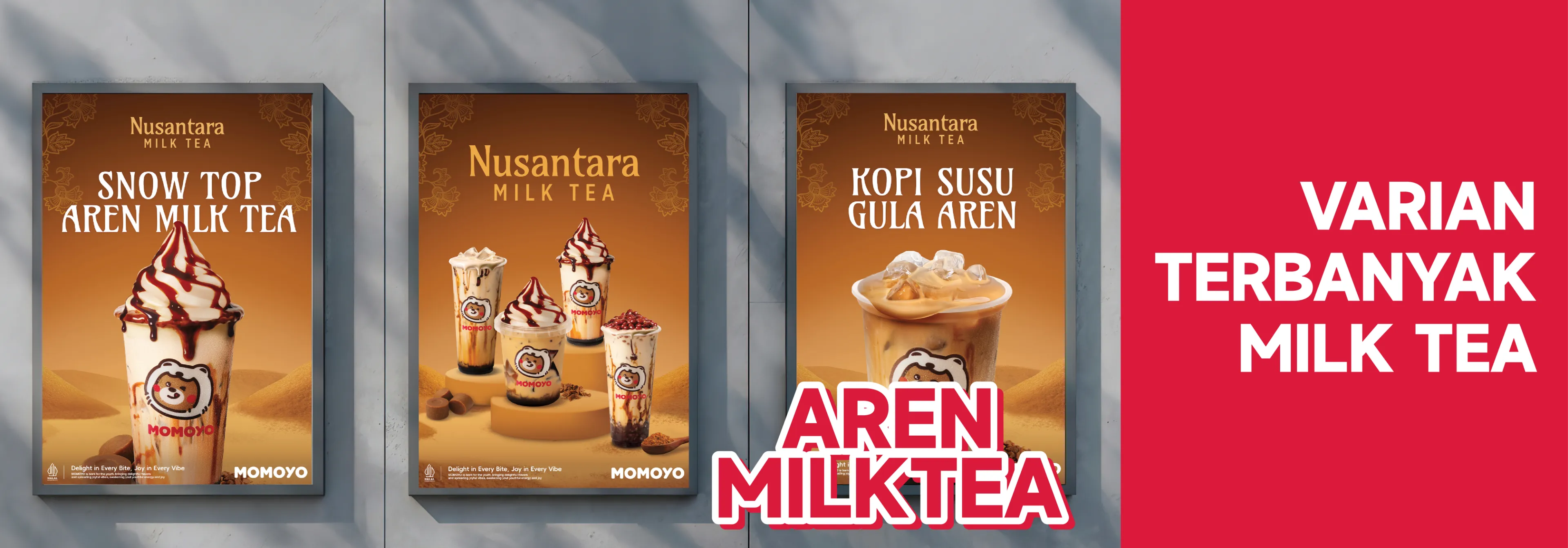 varian produk momoyo, yaitu milk tea